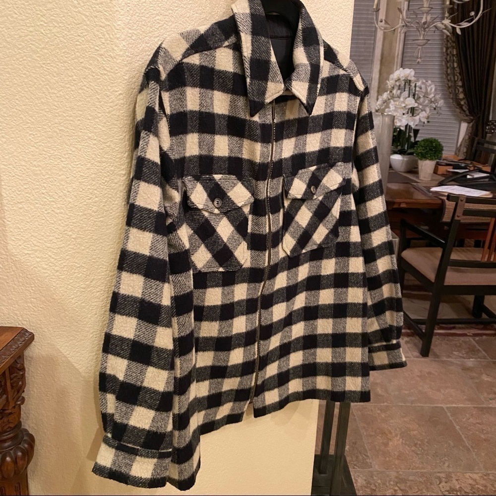 Vtg LIMITED AMERICA Gingham Plaid Wool/Mohair Blend Jacket-Medium-Made in Italy - Picture 2 of 7